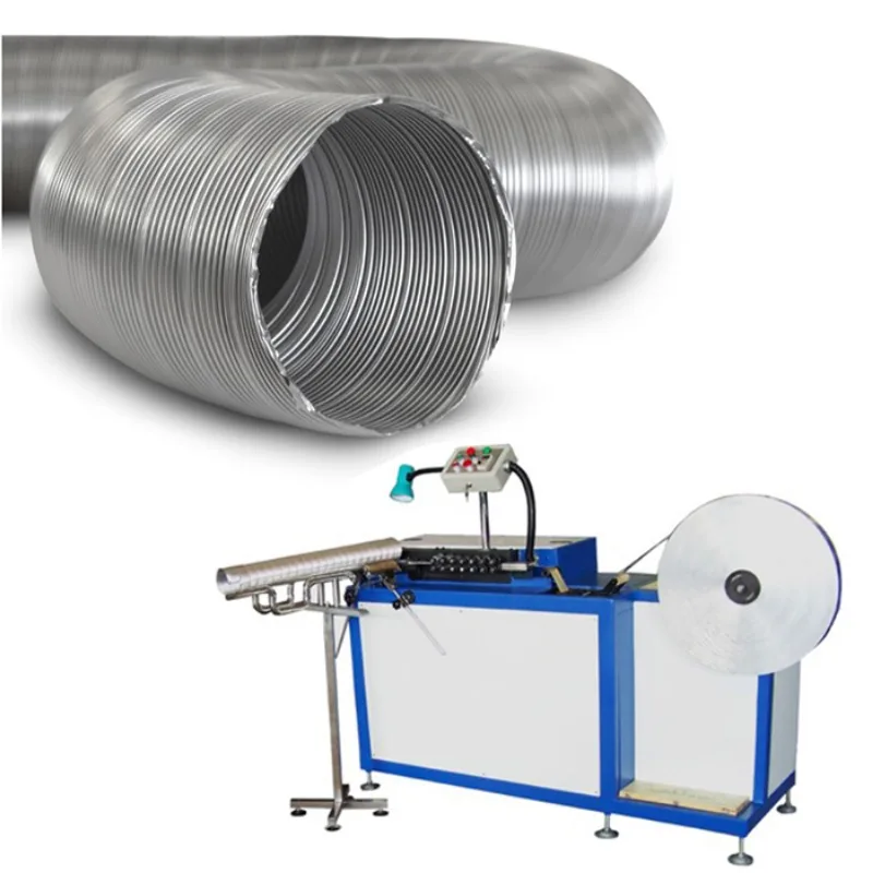 Spiral flexible aluminum tube manufacturing machine