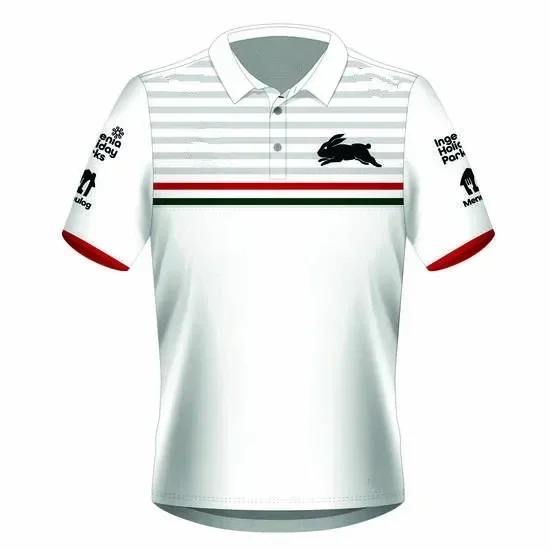 2024 South Sydney Rabbitohs Coaches Polo Rugby Jersey r size S-M-L-XL-XXL-3XL-4XL-5XL