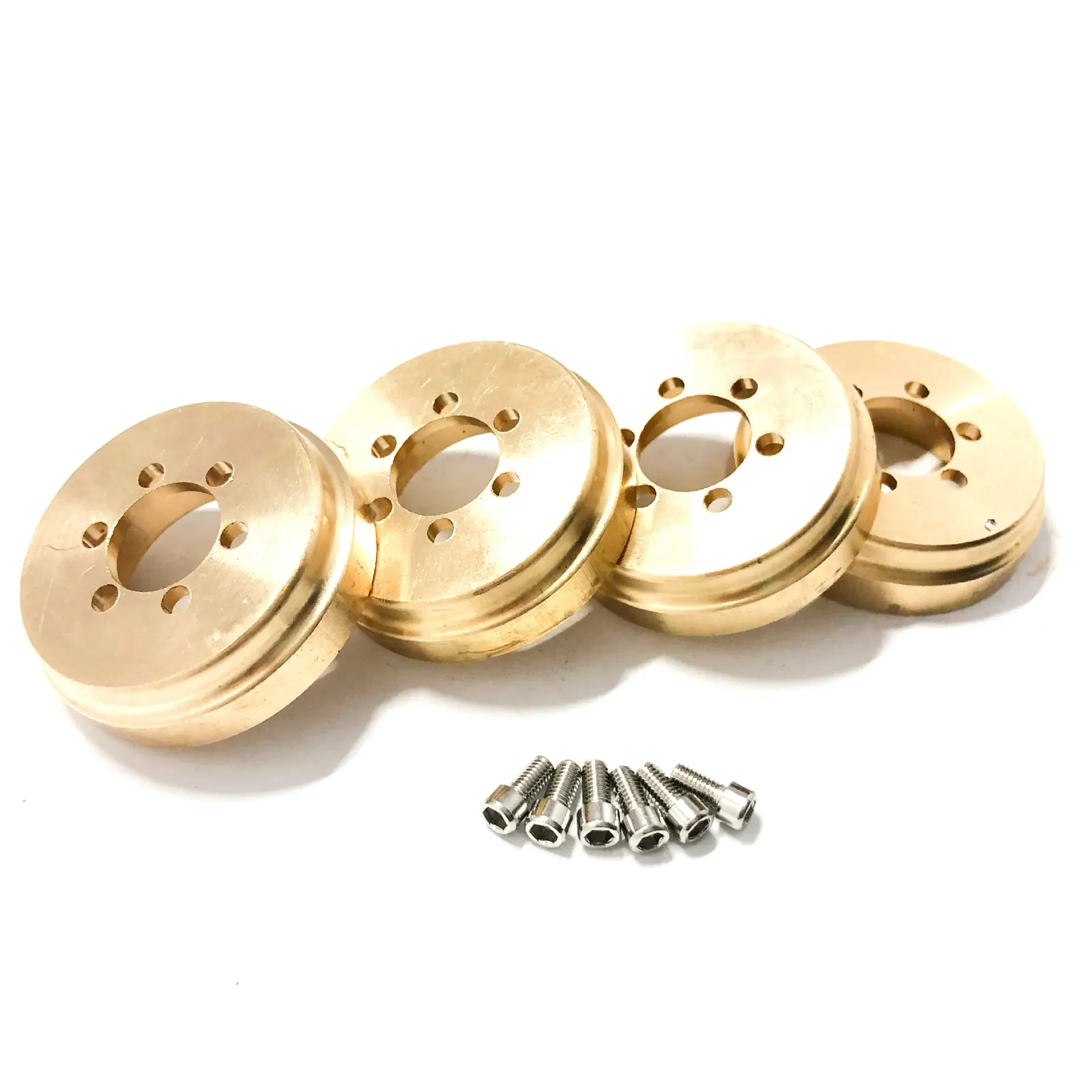 

4pcs Brass 65g Internal Counterweight for 1.9 2.2 inch Wheel Rims Traxxas TRX4 Axial SCX10 90046 D90 TF2 RC Crawler Upgrade Part