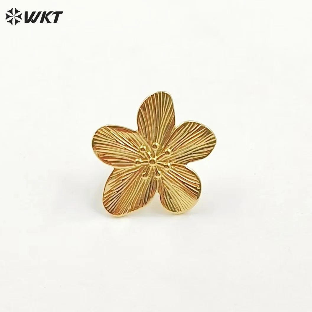 

WT-R545 Hot New Tiny Fashion Lovely And Exquisite Flower Shape Ring WIith 18K Yellow Gold Plated For Women Daily Decoration