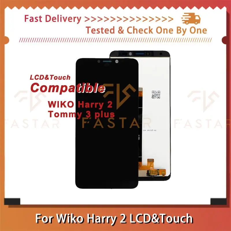 

5.45" Tested For Wiko Harry 2 Tommy 3 plus LCD Display Touch Digitizer Assembly Replace Repair mobile phone Screen harry2 lcd