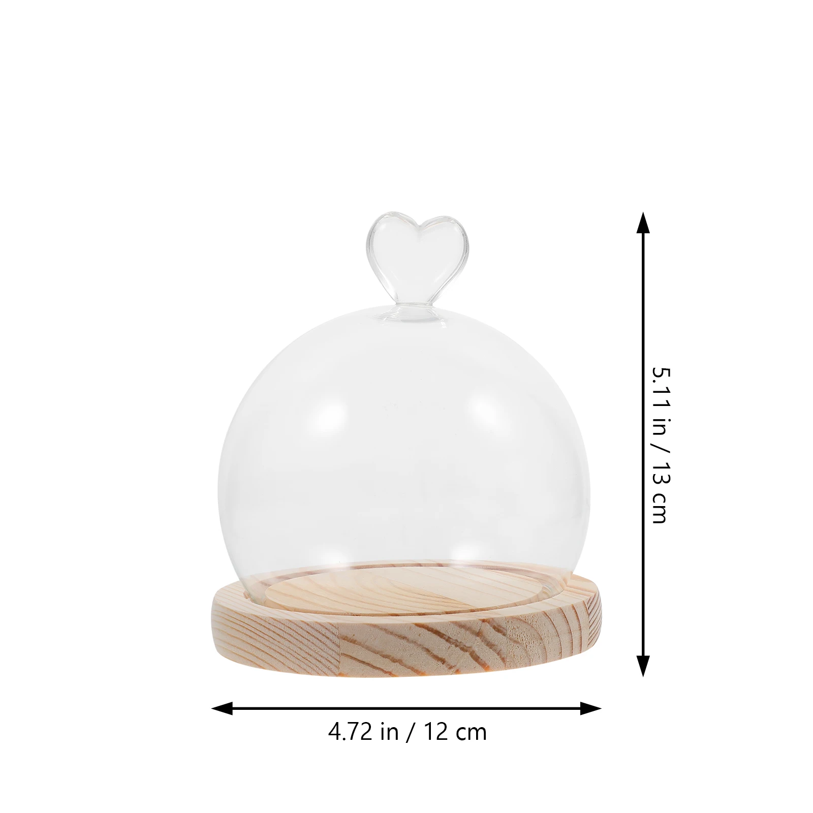

1 set 12cm Heart Display Cover for Eternal Flowers Wedding Dust Proof Storage Case