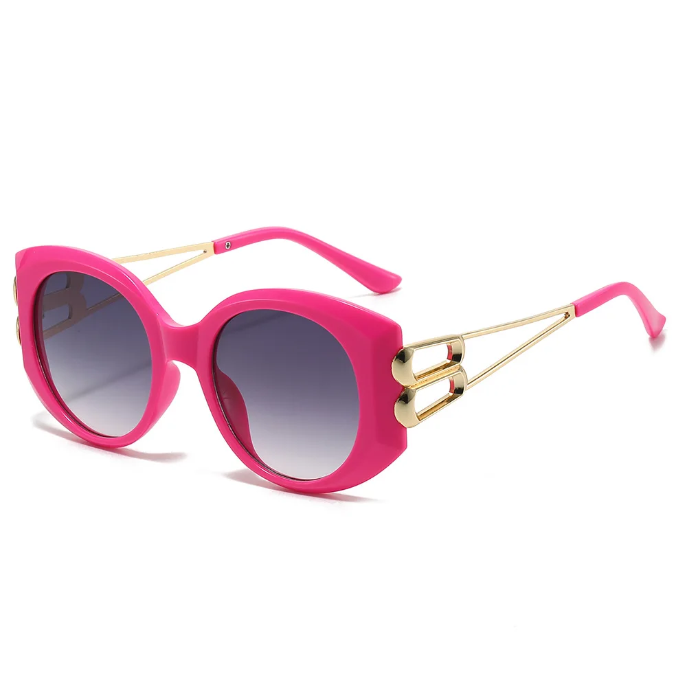 

New Retro Large Frame Oval Women Sunglasses Luxury Brand Jelly Color Double Bridge Frame Design Trendy Men Sun Glasses UV400