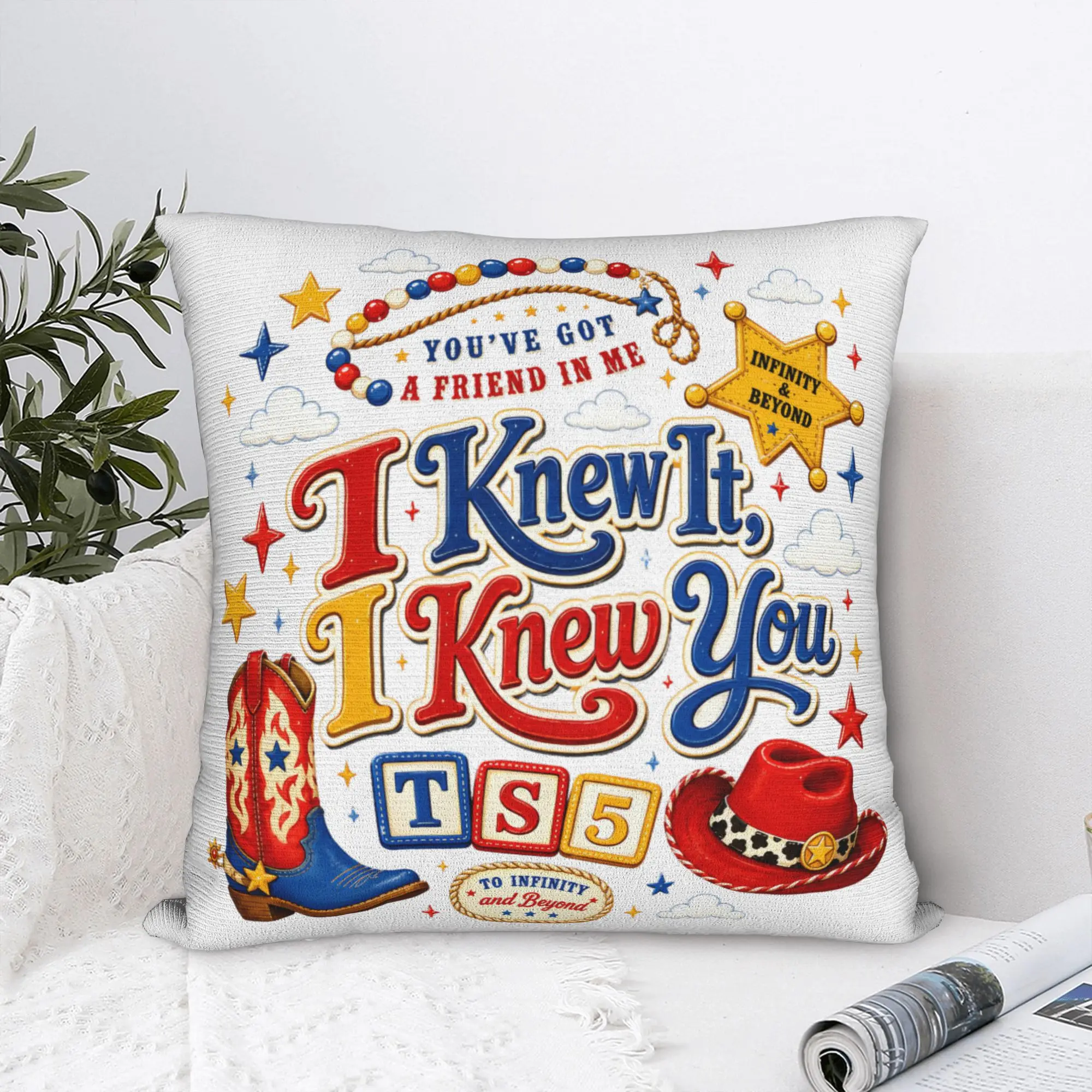 I Knew It I Knew You Square Pillow Case TS5 Cushion Covers Awesome Zippered Decorative Pillowcover for Home 45*45cm