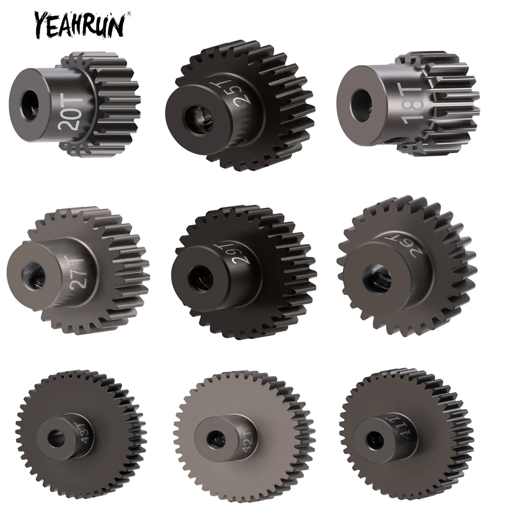YEAHRUN 48P 13T 3,17MM Motor Getriebe Ritzel 14T 18T 19T 20T 25T 26T 29T 30T 33T 38T 40T 45T Getriebe für 1/10 RC Crawler Auto Teile