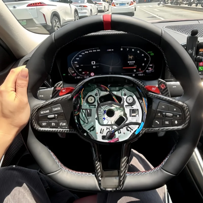 Car Steering Wheel Microfiber Leather G28 G20 G38 G80 G82 M320i M330i M330e M340i 540i G02 G11 Interior Accessories ForBMW G30