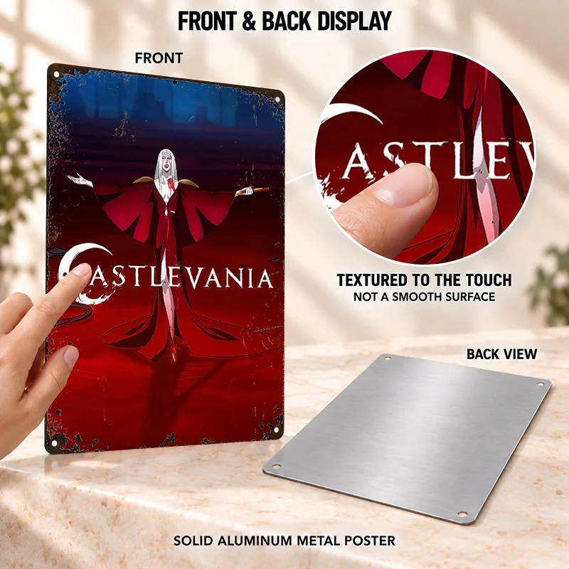 Castlevania Printed Posters Arcade Inspired Style Entertainment Room Wall Art Personalized Aluminum Metal Sign Gift For Gamers