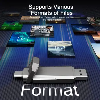 U52 1TB 512GB USB SSD 1000MB/s USB 3.2 Gen 2 Dual SSD USB C Přenosný externí SSD pro Android telefon tablet notebook 10 nejlepší prodej 512GB externí SSD - №3