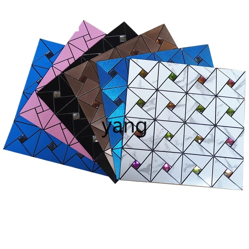 

LMM self-adhesive glass metal paper tile indoor living room TV background wall