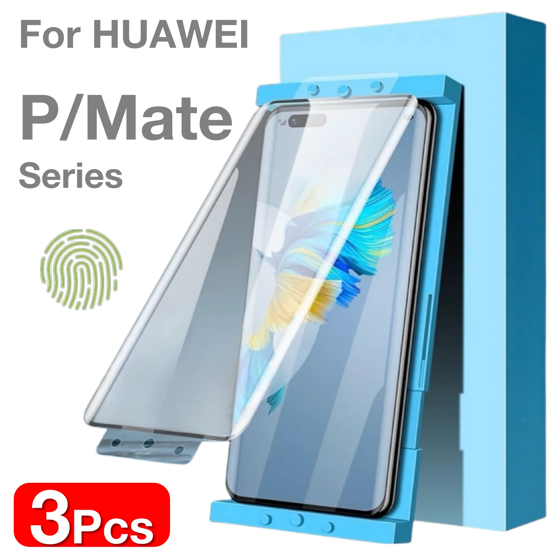 3Pcs For HUAWEI P30 P40 P50 P60 Art P70 Pura70 Mate 30 40 50 60 Rs Pro Plus Ultra 5G Screen Protector With,Not Tempered Glass