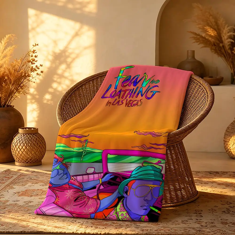 Movie Fear and Loathing in Las Vegas Throw Short Plush Throw Blanket Soft Skin-Friendly Multi-Scene Home Office