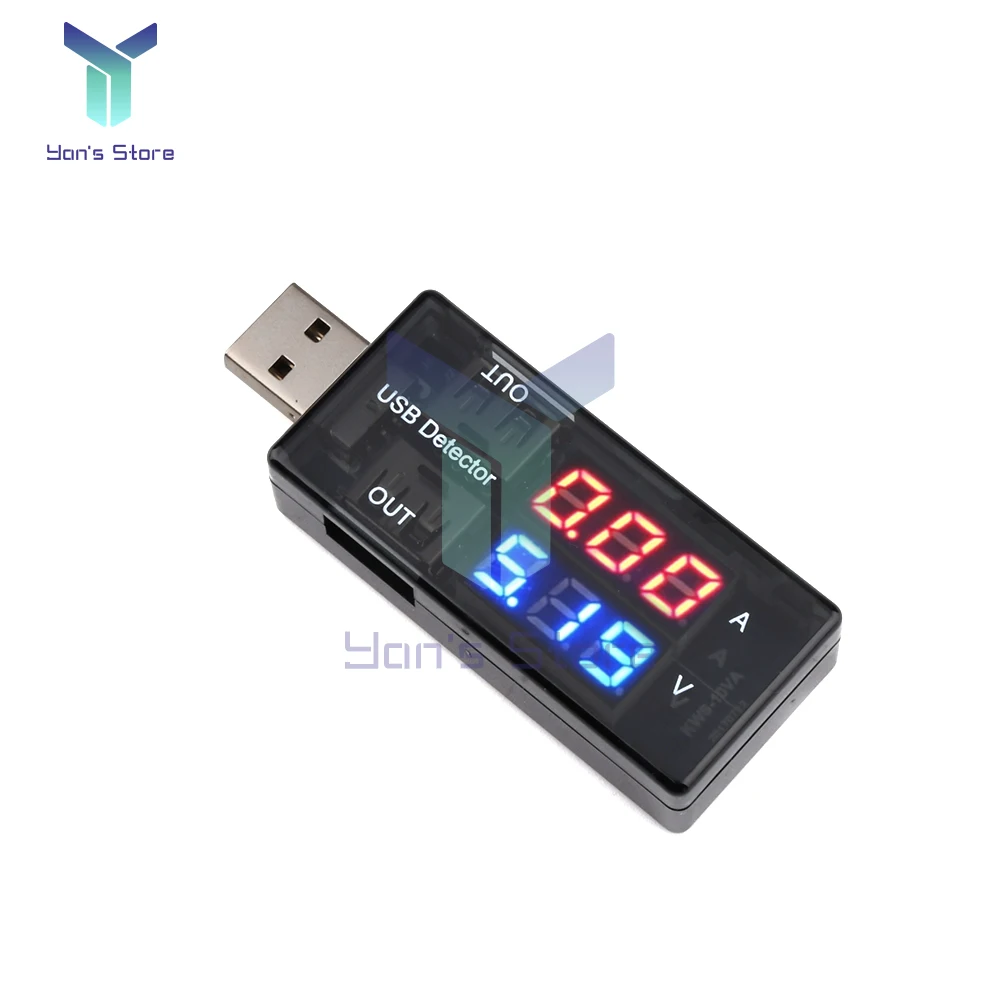 1/2Pcs USB Power Meter Phone Charging Power Detection Instrument Mobile Power Home Appliance Power Detection Dual USB Output