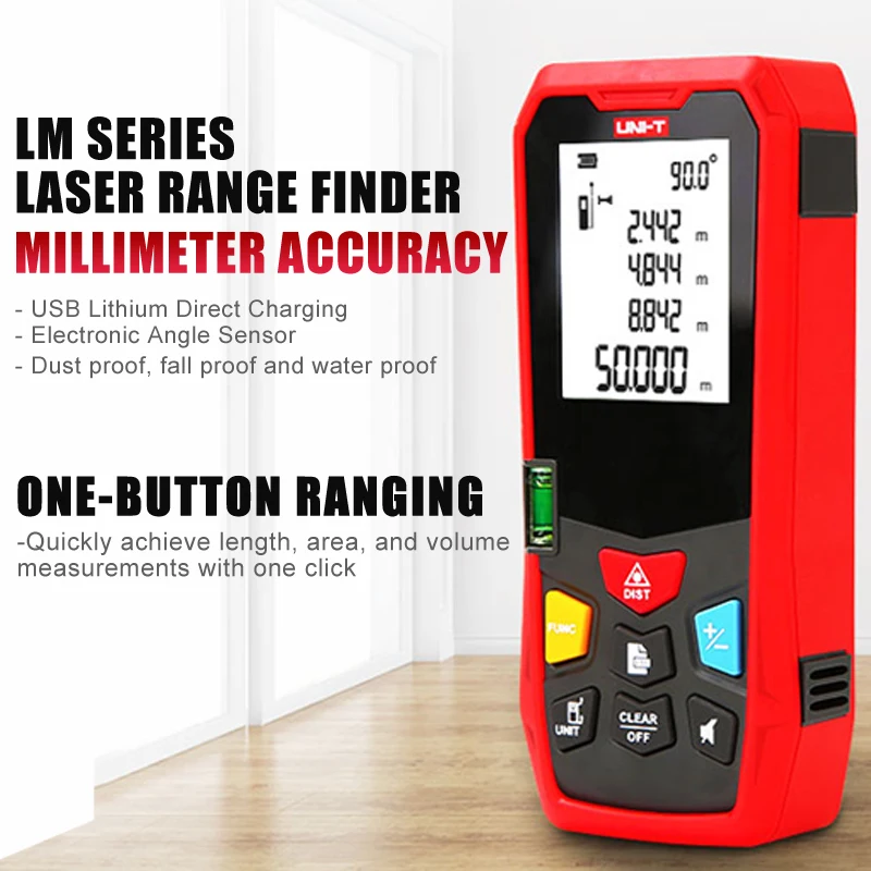 

Лазерные дальномеры UNI-T LM40/LM50A/LM70A/LM100A/LM120A; электронные измерители расстояния 40/50/70/100/120 м