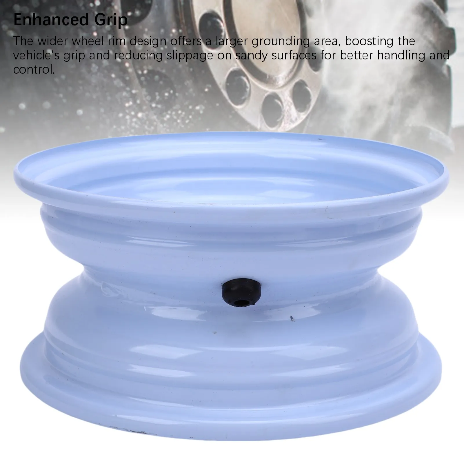 Moyeu de jante de roue ATV résistant à l'usure 19X7-8 jante de roue ATV haute dureté enduit 4 trous en alliage d'aluminium pour Quad Dirt Bike Ride On tondeuse