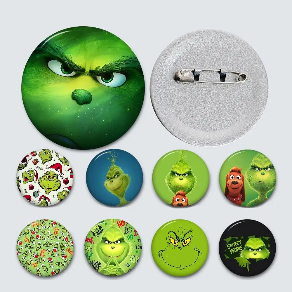 Cartoon THE G-GRINCHS Anime Brooches Cute Cartoon Badge Jacket Jeans Lapel Pin Gift Accessorie