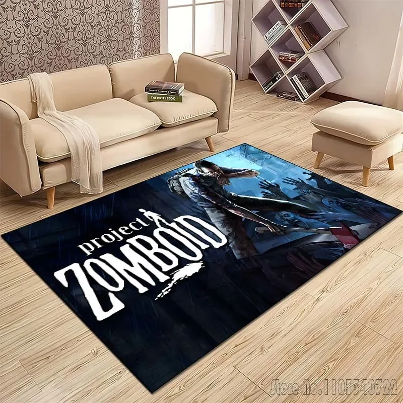 P-Project Zomboid Pattern Carpet for Bedroom Floor Mat Decor Living Room Carpet  Anti-slip Rugs Home Decor Gamer Room