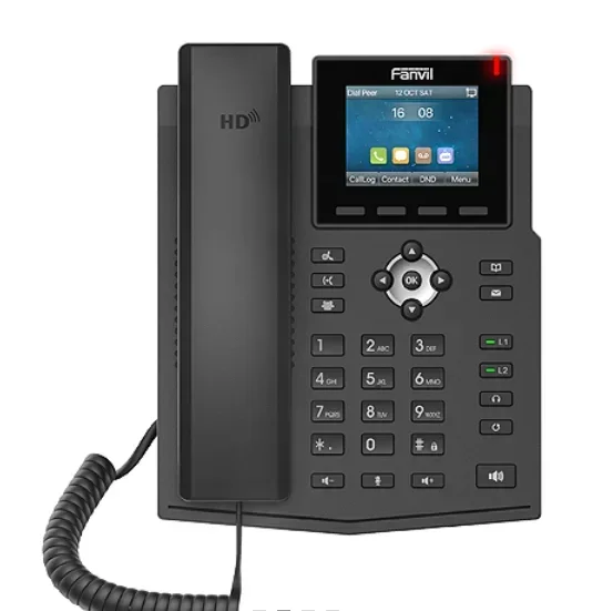 Nivel de entrada pantalla a color de 2,4 pulgadas Fanvil X3SW productos voip wifi 4 líneas sip teléfono ip para terminal de llamadas de oficina