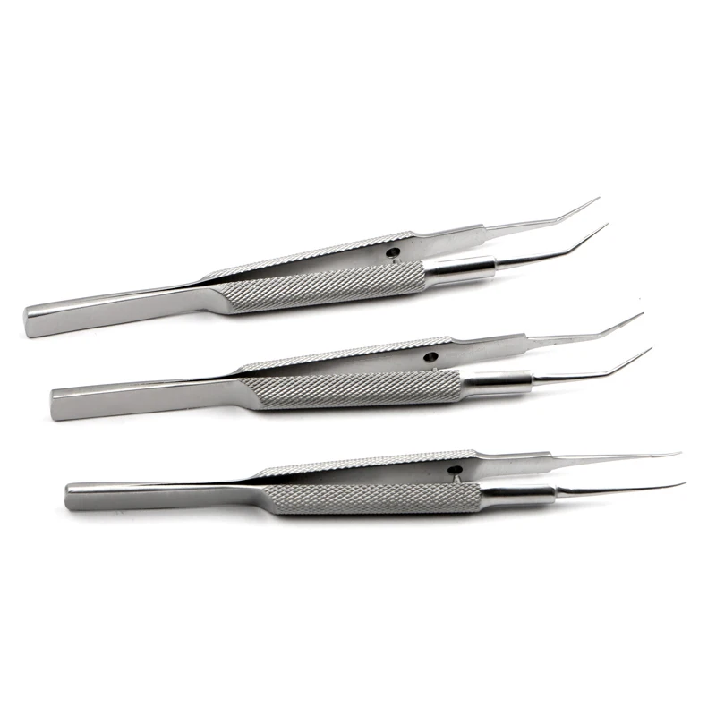 

16cm Stainless Steel Microsurgical ForcepsToothed Platform Tweezers Ocular Forceps