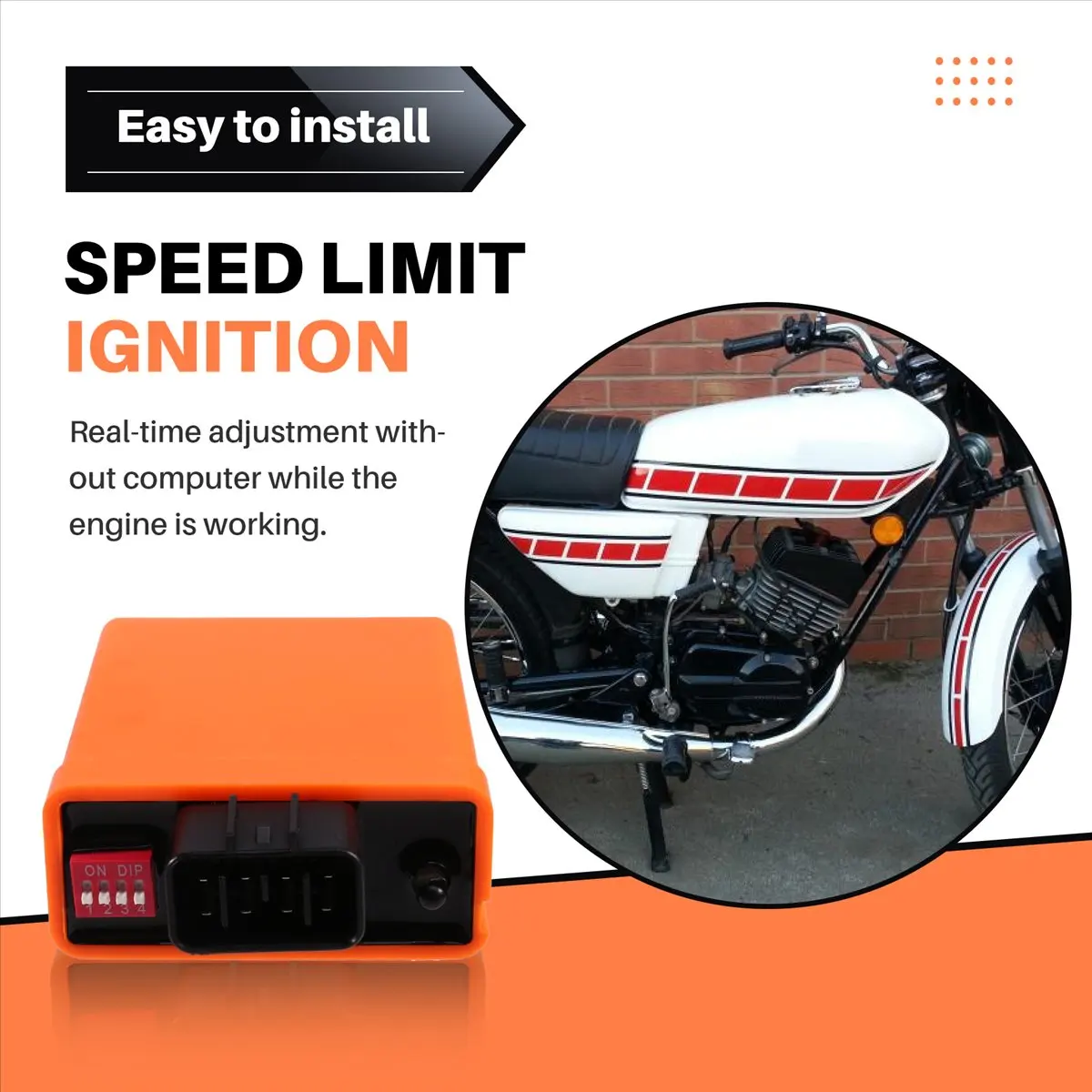 Super Sale Motorcycle CDI-Ignition for Yamaha 100 ZY100 JOG100 Adjustable Racing Power Mode CDI Igniter Speed Limit -Ignition