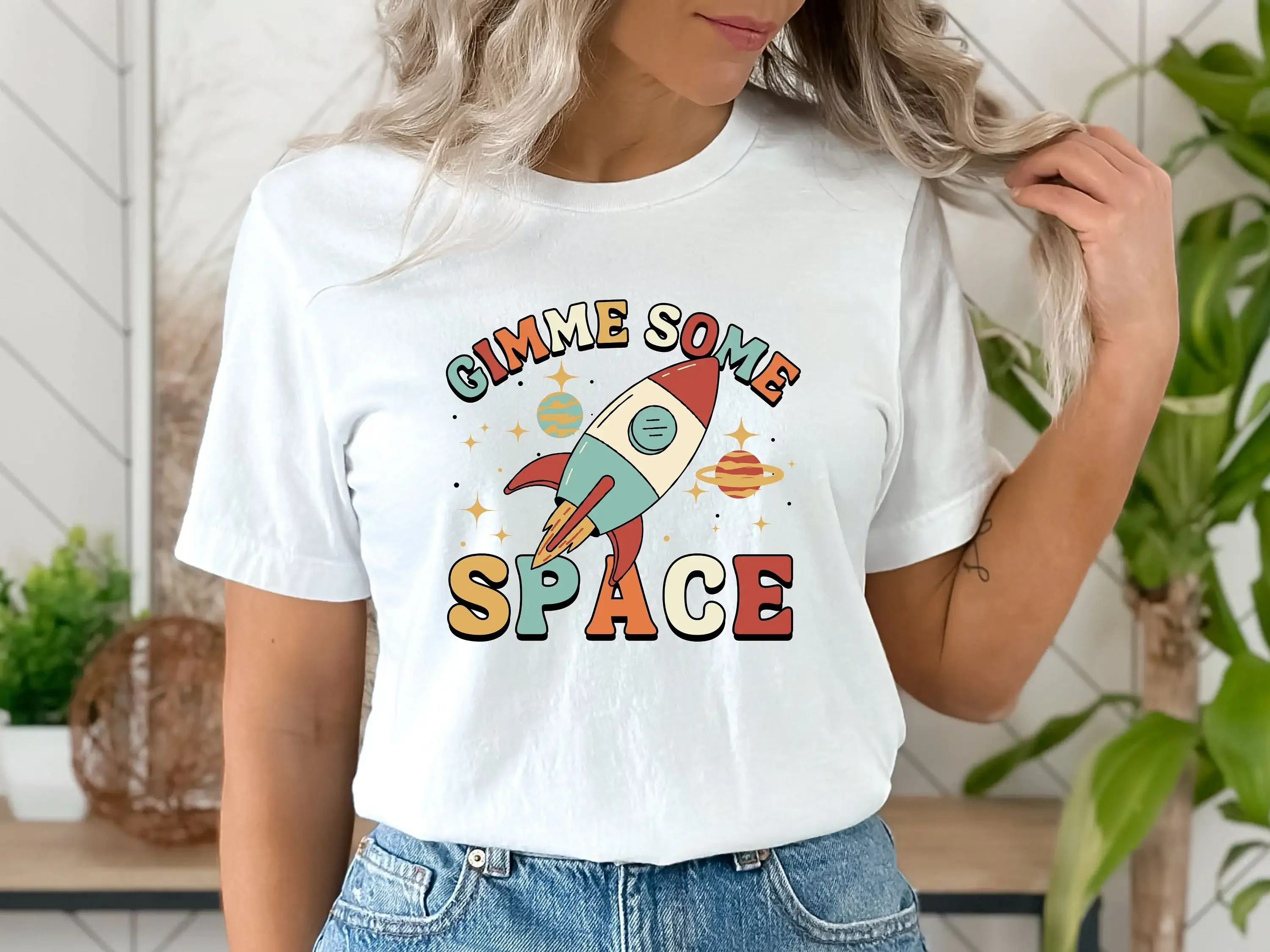 Gimme Some Space T Shirt Rocket Introvert tee ship