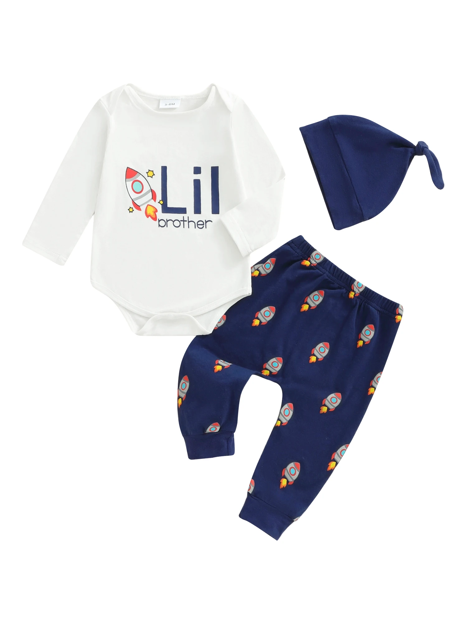 

Очаровательный комплект одежды для маленьких мальчиков с дизайном Space Rocket, включая комбинезон-джоггеры — идеально подходит для осени