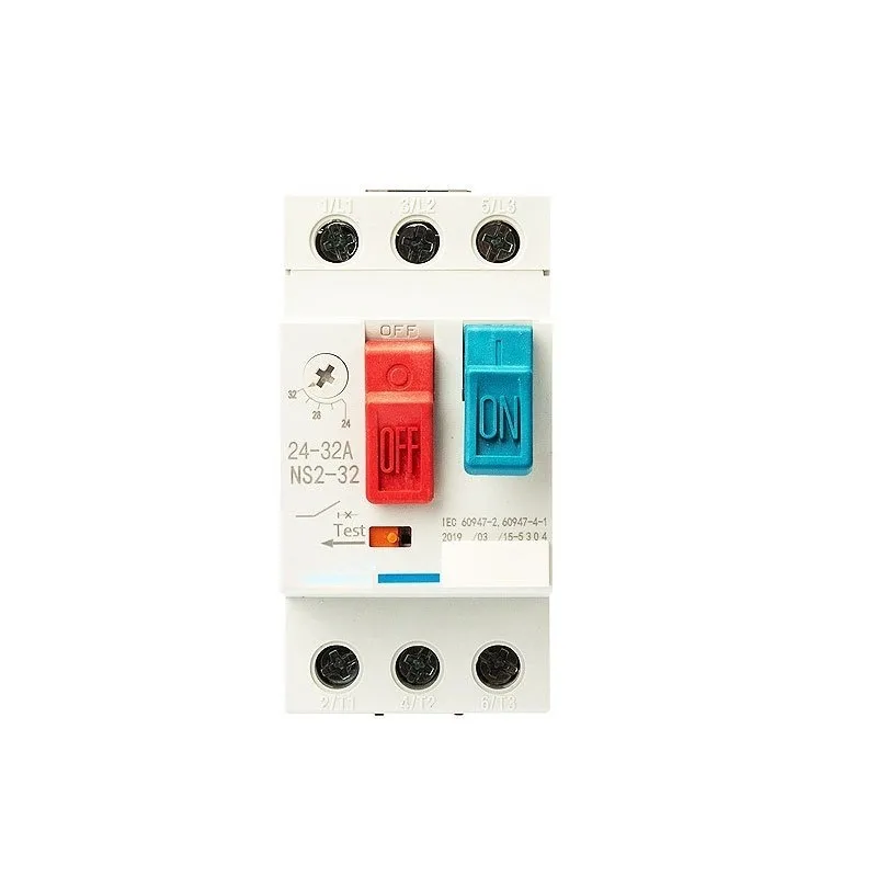 NS2-25AE11 3 Phase Motor Starter Circuit Breaker Overload Short Circuit Phase Loss Motor Overcurrent Protector