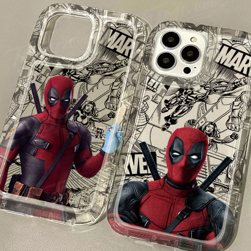 Marvel Deadpool Clear Phone Case for Xiaomi 13T 12T 14 13 12 12X 12S 11 Lite 10 11i POCO X6 Pro X3 NFC X4 GT X5 F3 F4 F5 Cover