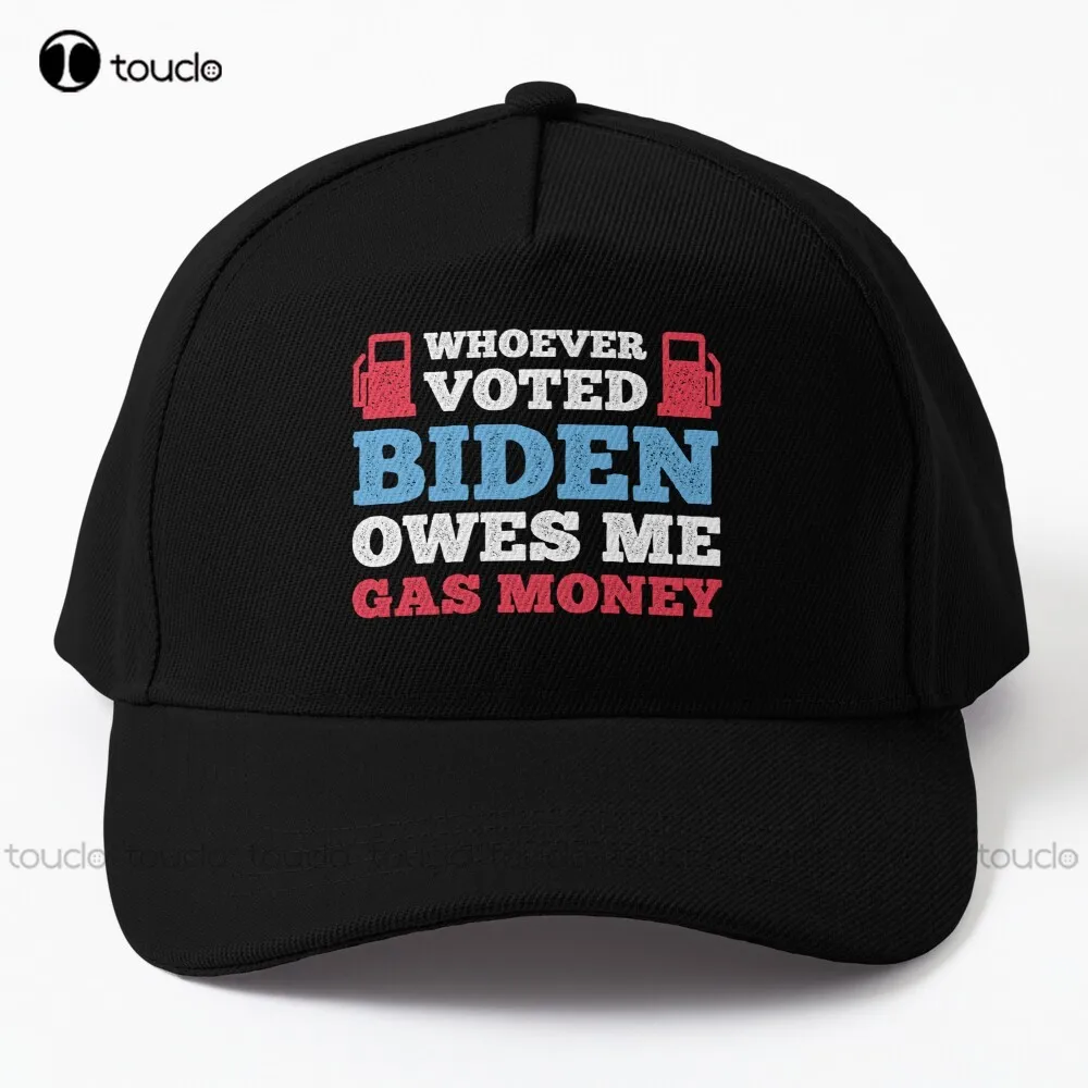 Funny Whoever Voted Biden Owes Me Gas Money Meme - Conservative Republican Baseball Cap Fashion Caps  Quick Dry Mesh Cap Cartoon