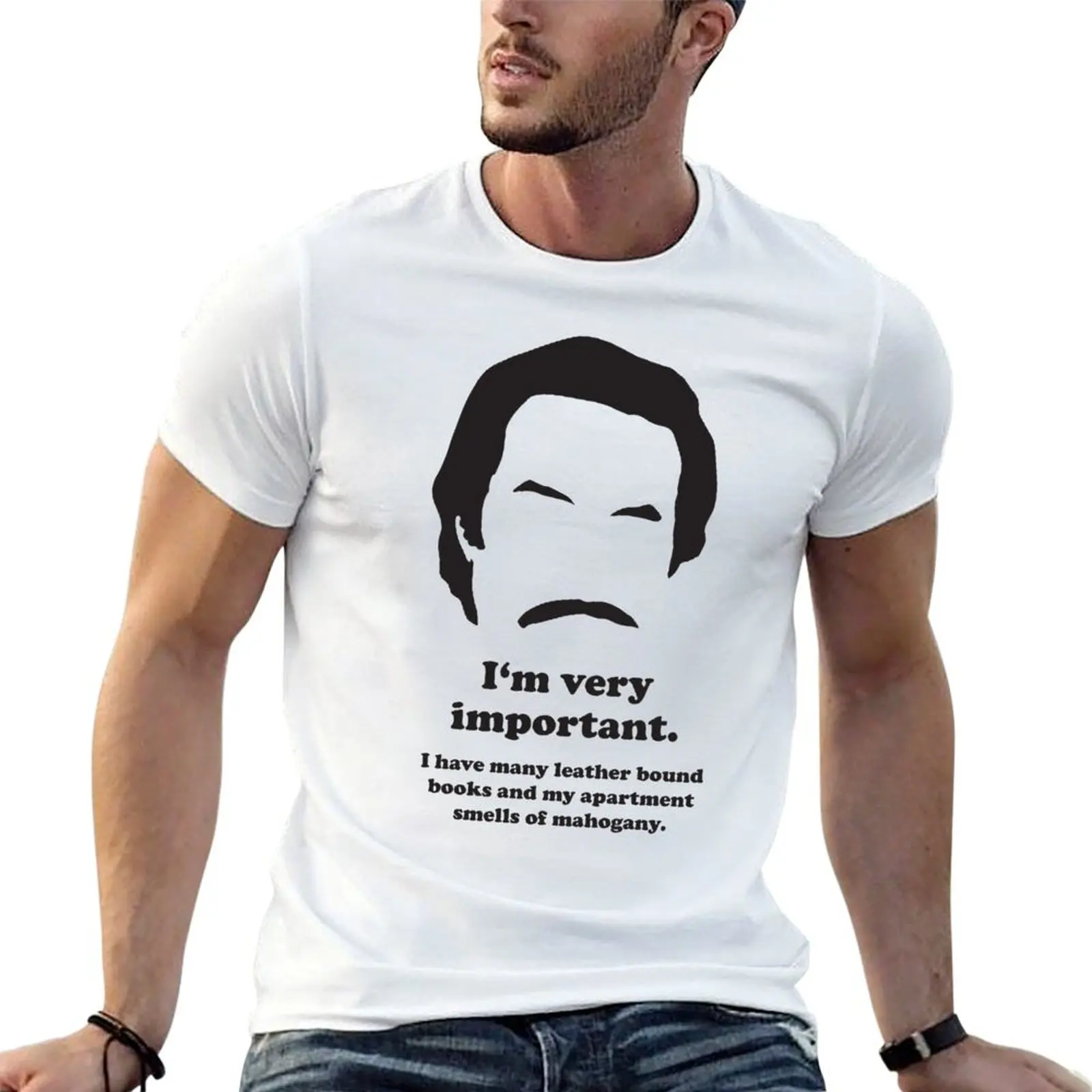 

Ron Burgundy - I'm very important... T-Shirt t shirt for man 100 percent cotton cotton t shirts high quality T-Shirt