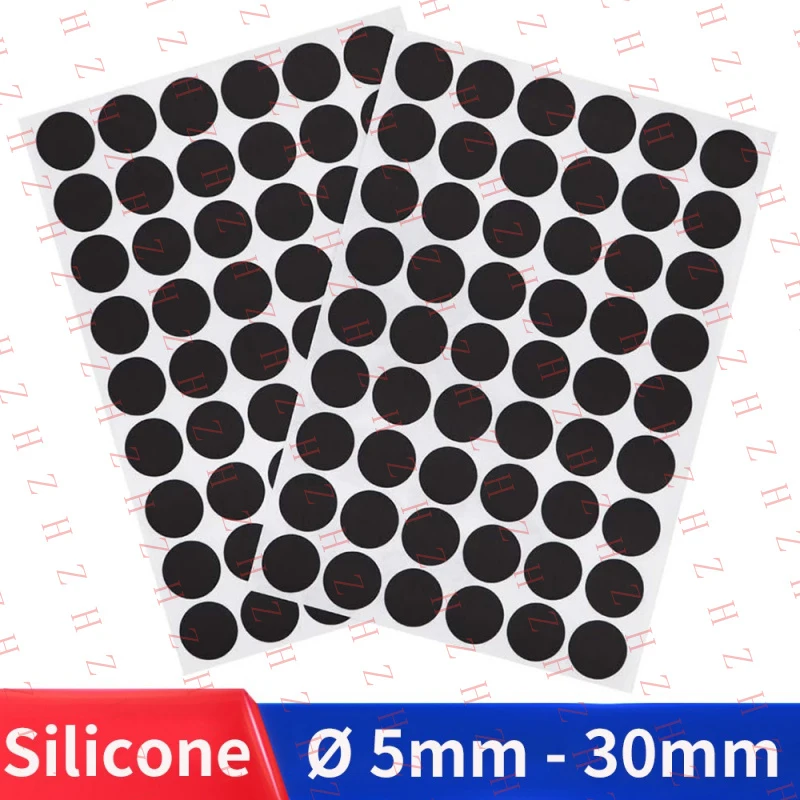 

U+50pcs 5-30mm Round Self Adhesive Backing Silicone Rubber Non-slip Pads Protector【Wholesale private message sellers】