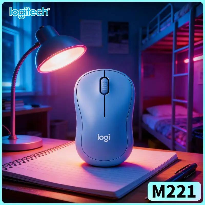 

Logitech M221 Silent Optical Mouse - 2.4GHz Solid Link, Noise Cancel System, 18-Month Battery, Desktop Laptop PCs