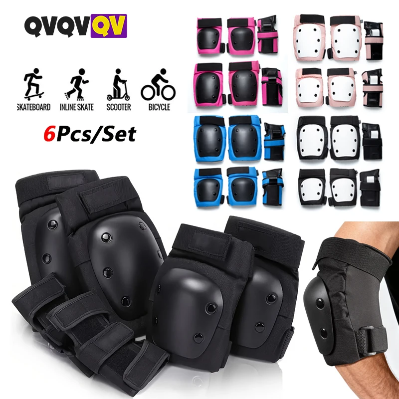 

Наколенники, налокотники, защита запястий: комплект защитной экипировки 3 в 1 для скейтбординга, велоспорта, катания на роликах и самокатов