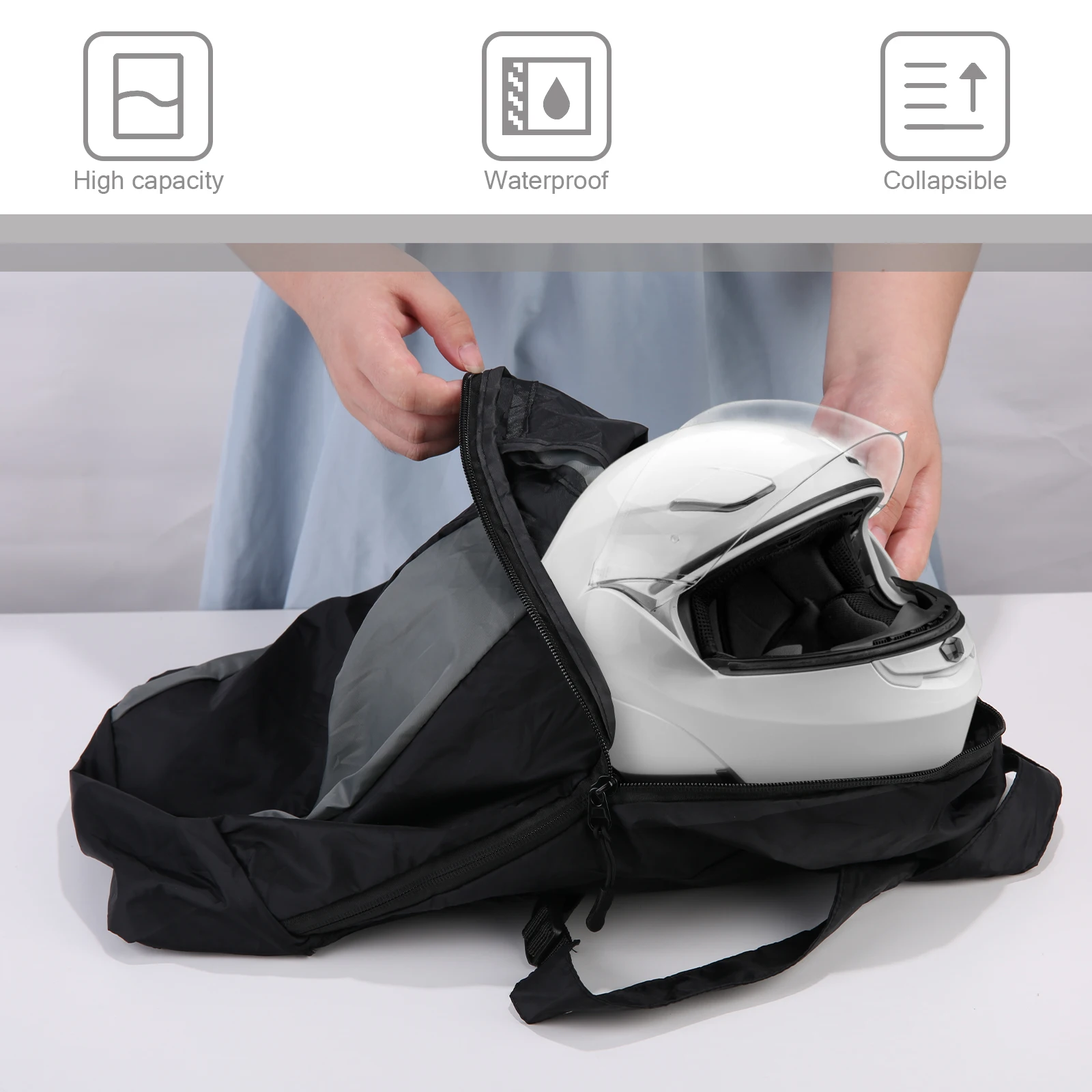 Motorcycle Travel Luggage Bags 20-28L Expandable Backpack Helmet Large Capacity Waterproof Laptop Motorcycle Bag For Riding
