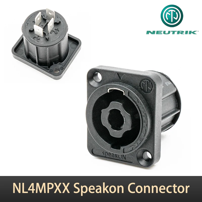 New Neutrik NL4MPXX 4-Pin Speaker Socket, Professional Speaker D-Type Base