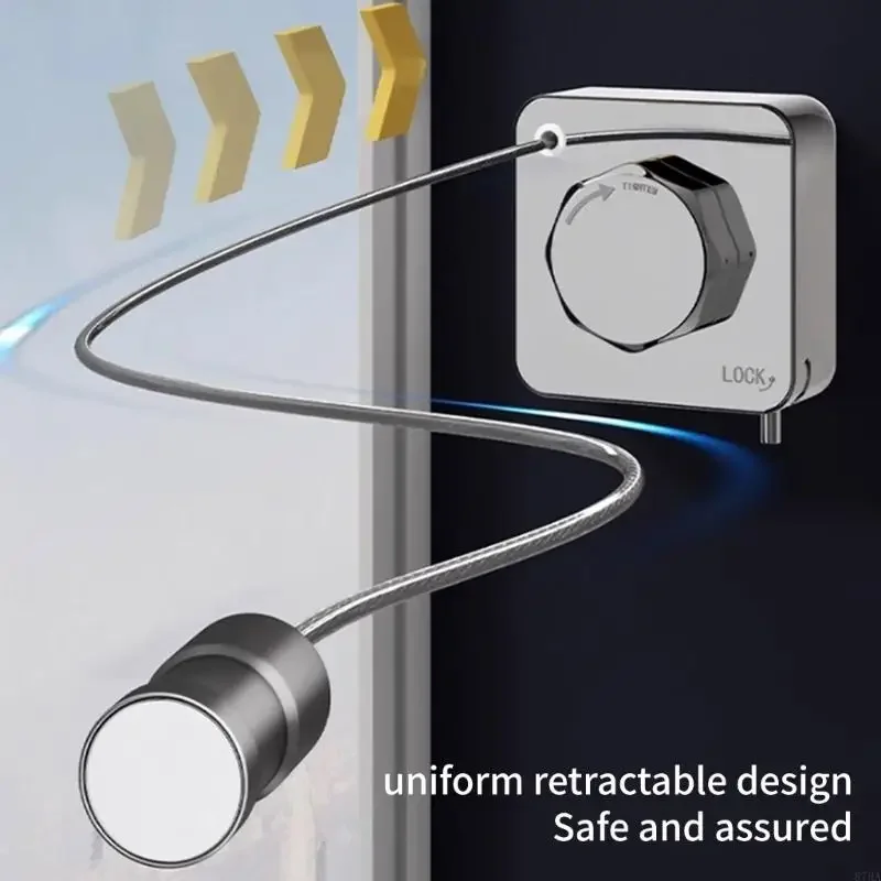 Stainless Steel Retractable Clothesline Adjustable Length Wall Mounted Drying Line With Locking Mechanism For Balcony Y5GB