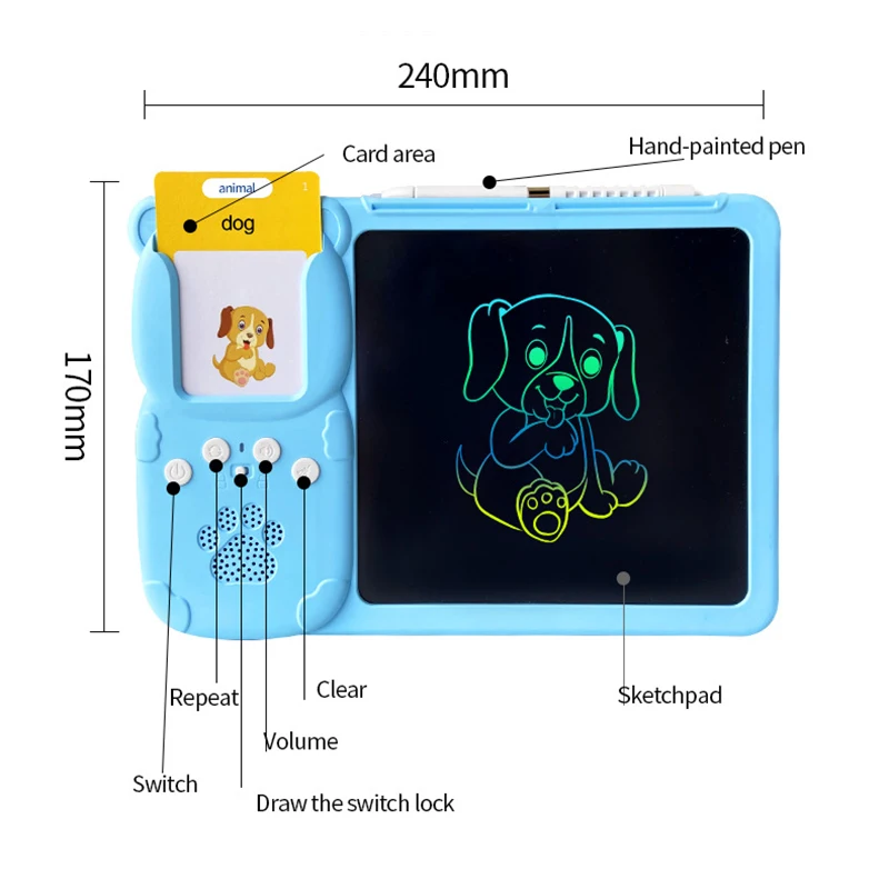 8.5inch Card Printer Writing Tablet Kids Multi-function LCD Drawing Tablet Skip Card Card Printer Drawing Tablet All-in-One Toys