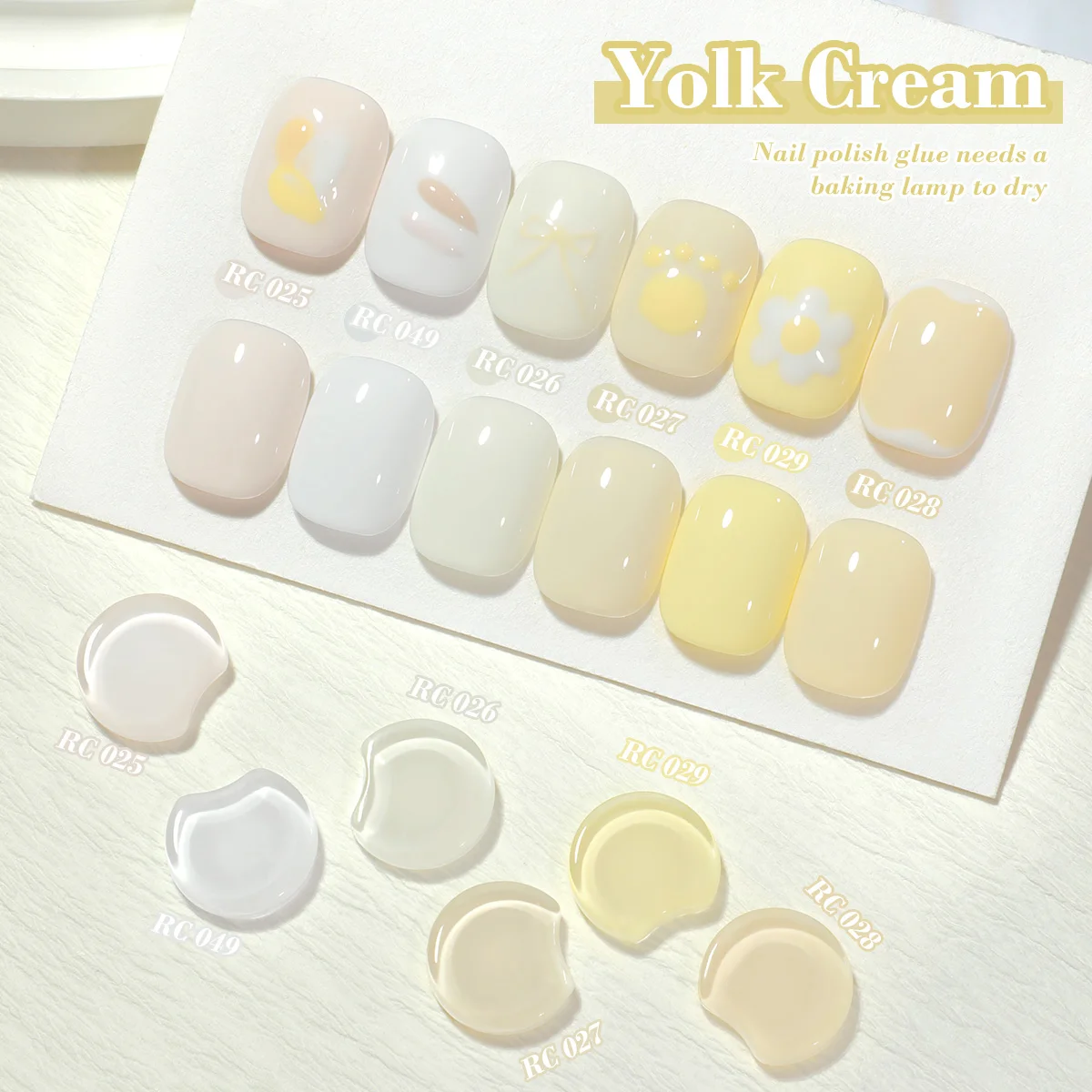 XEIJAYI الرومانية زجاجة كريم لون نقي 6 قطعة-Led جيل للأظافر ملصقات الأظافر تصميم الديكور فن تصميم صالون الأظافر لتقوم بها بنفسك صالون هلام