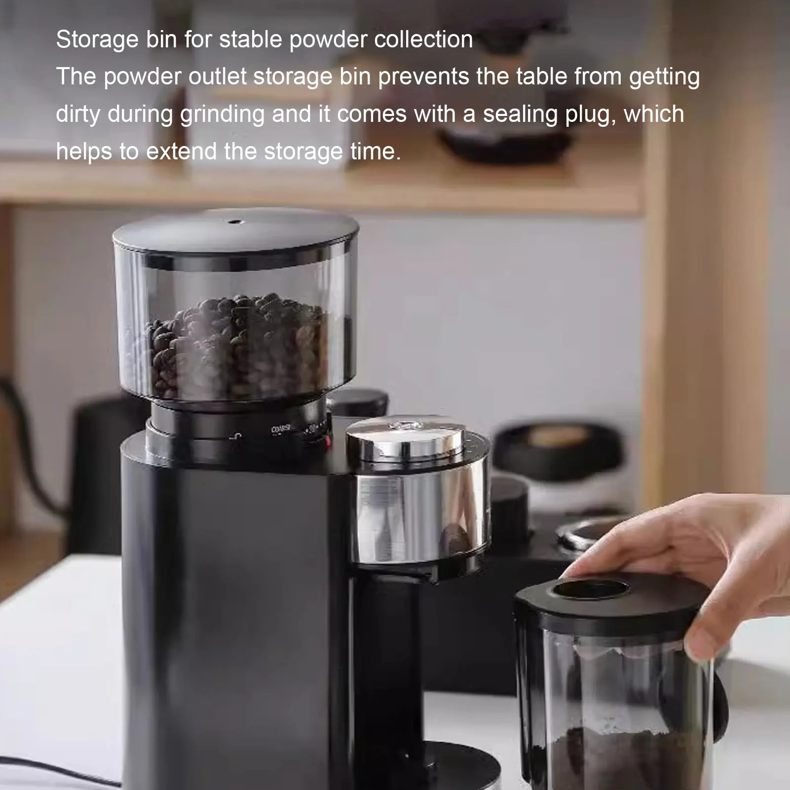 150W Coffee Grinder Automatic Coffee Bean Grinder with 25 Grind Setting for Moka Pot Siphon Pot French Press Pour Over Pot Drip view 2