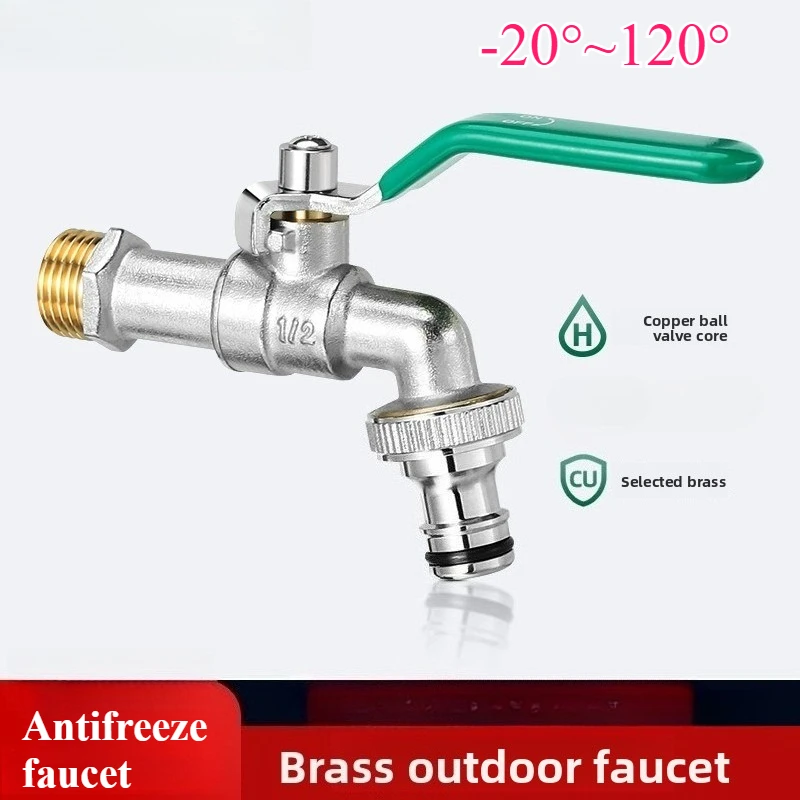 

Brass Heavy-Duty Freeze-Proof Reinforced High-Flow Single Handle Faucet OEM Replacement 1/2''/3/4'' BSPP Garden/Balcony
