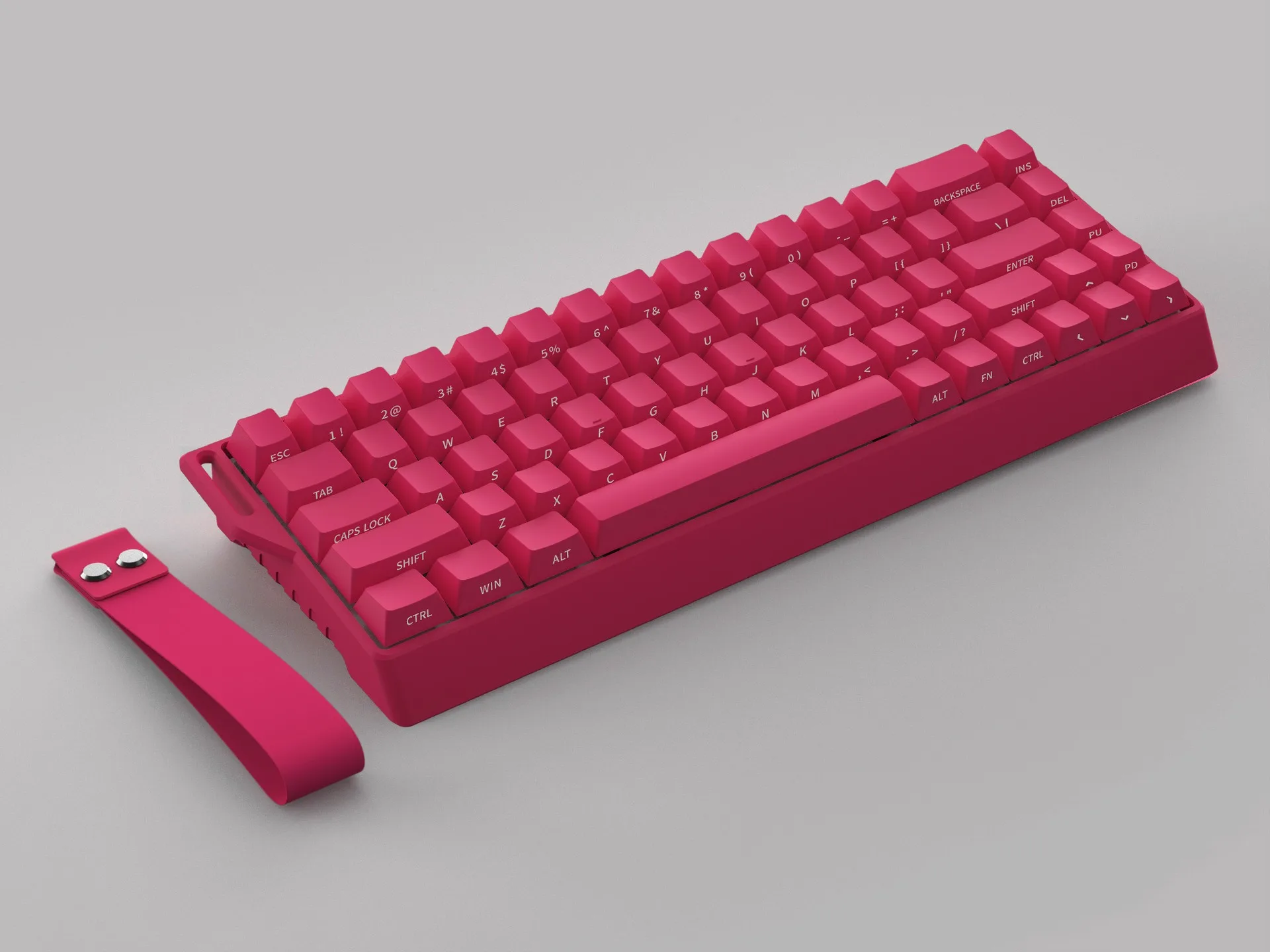 El tercer examen simulado Teclado mecánico inalámbrico Bluetooth, dedicado para juegos y deportes electrónicos, cable de 68 teclas con grabado lateral
