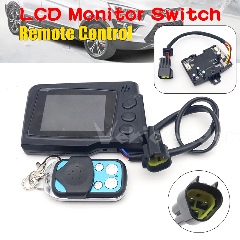 

12V/24V LCD Monitor Switch + Remote Control For 5kw 8kw Car Truck Diesels Air Heater Parking Car Heater Accessories