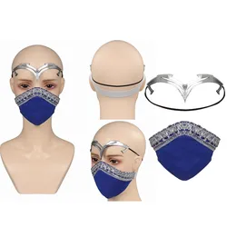 Kitana Cosplay Mask Latex Game Mortal Kombat Masks Helmet Masquerade Women Headband Halloween Party Costume Accessories Props