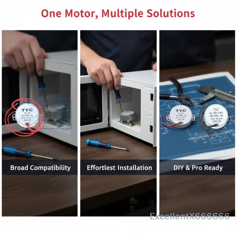 TYC-50 AC 220V 5-6R/min Synchronous Motor High Torque Stable Performance Universal Fit for Microwave Turntable Repair