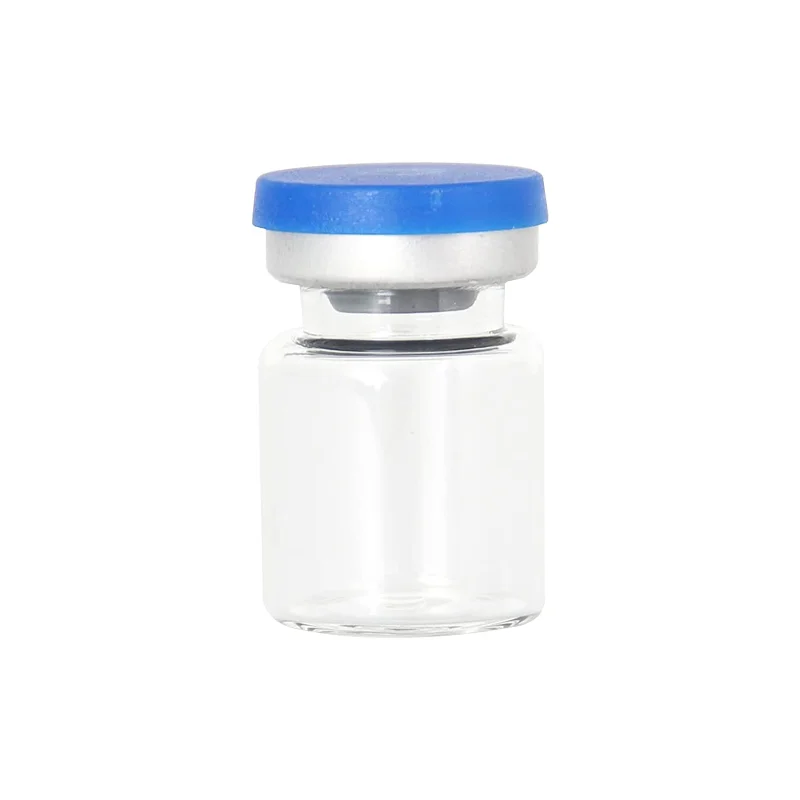 3ml Clear Glass Vials-1 Dram Clear Glass Headspace Vials with Plastic-Aluminum Flip Caps and Rubber Stoppers(100 Pack)