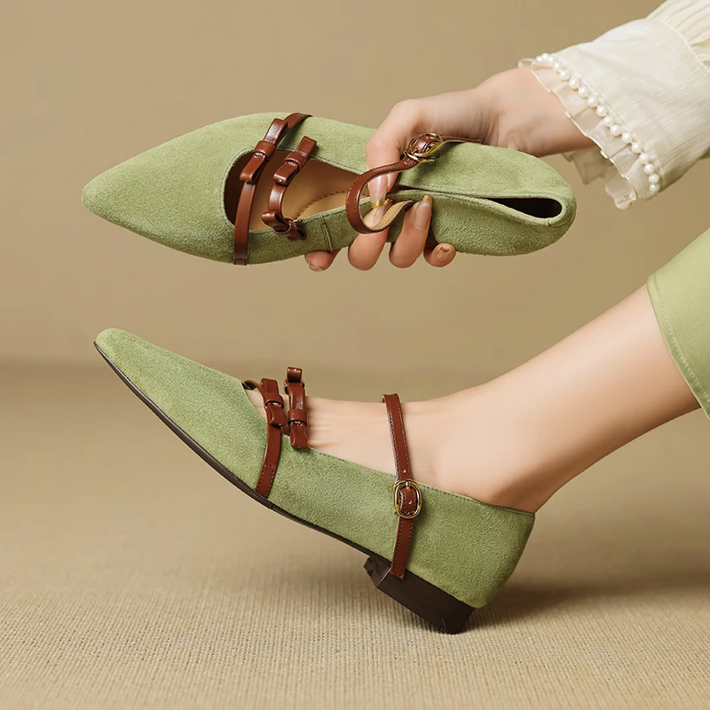 

Genuine Leather Sheepskin Women's Sandals,Pointed Toe High Heels,Fashion Summer Women Shoes,Party Women's Pumps