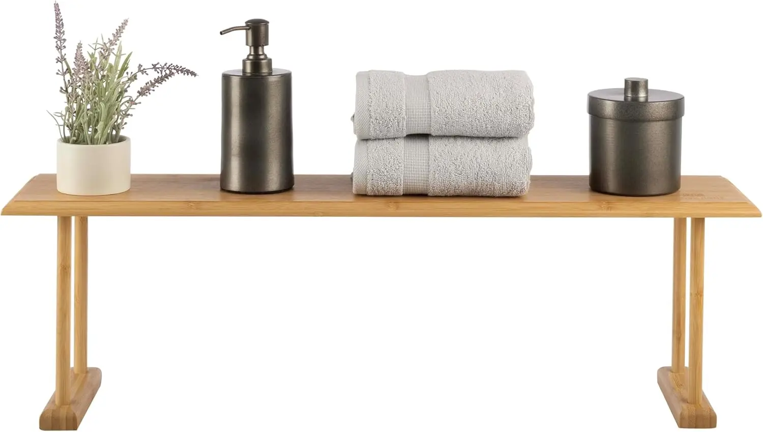 

Бамбуковая полка для раковины - органайзер для столешницы на кухню, в ванную, спальню, офис - компактное хранение