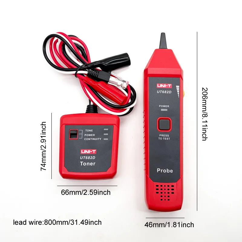 UNI-T UT682D Serie Wire Tracker Toner Sonde Telefonleitung Netzwerkkabel Ethernet LAN Tester Kalibrierungsdetektor Leitungsfinder – Detail 4