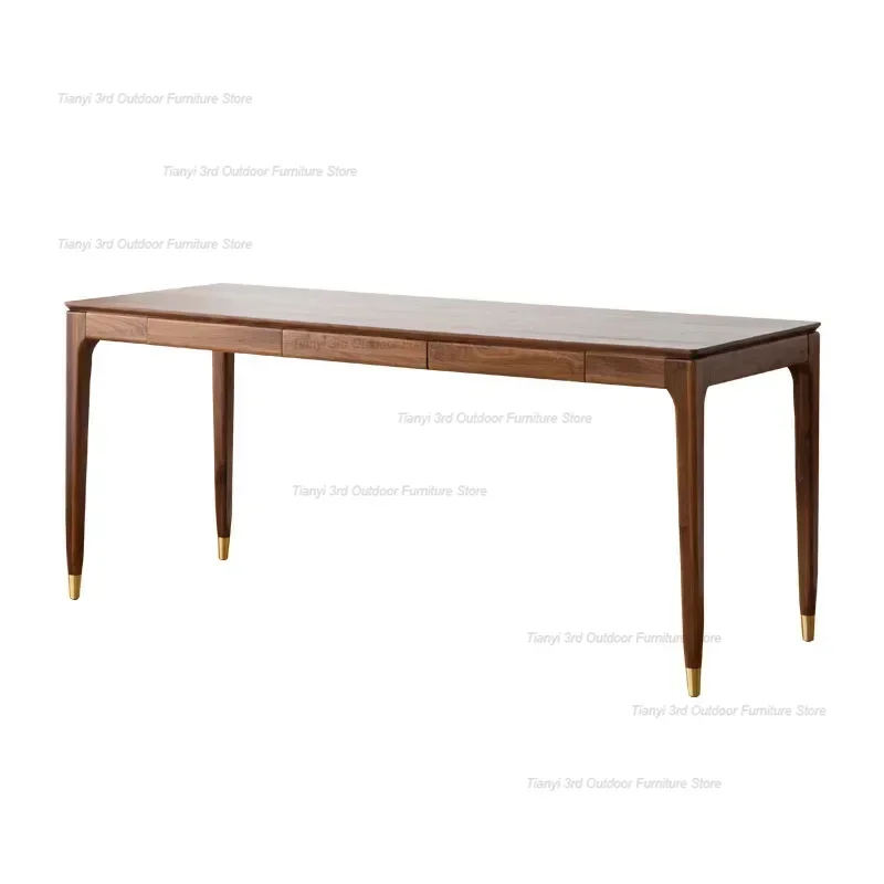 b11-Minimalist Log Dining Tables Italian Design Solid Wood Kitchen Tables Living Room Bedroom Home Furniture Mesas De Cristal