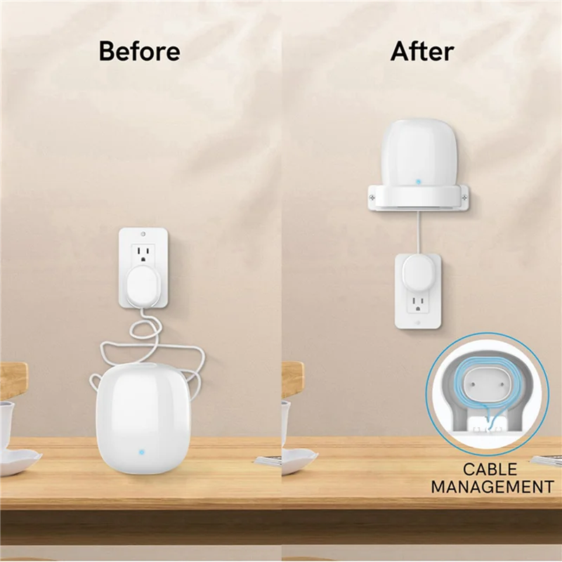 

ABGI-For Google Nest Wifi Pro Wall Mounting Bracket Intelligent Speaker Wall Storage Bracket Base, 8 PCS