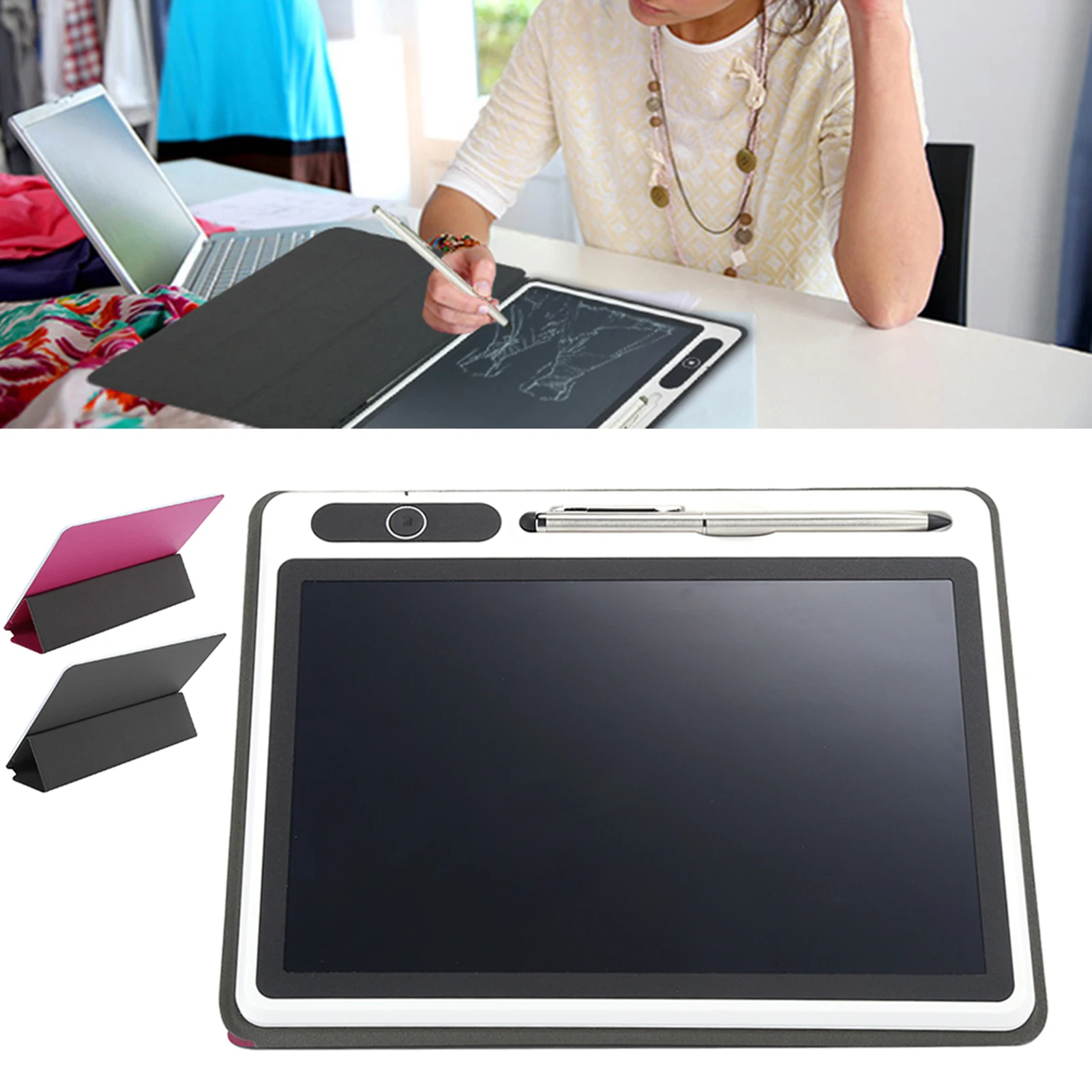 

Drawing Pad Electronic Notepad LCD Tablet Drawing Pad Business Supplies Hand Painting Tool 9 Inch LCD Tablet Electronic Notepad